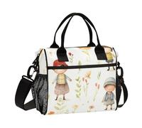 Borsa per il pranzo da uomo con personaggi carini dei cartoni animati colorati borsa per il pranzo regolabile con tracolla borsa termica per il pranzo per donne infermiere lavoro