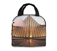 Borsa per il pranzo del Museo del Louvre di Parigi per donne e uomini adulti Scatola termica per il pranzo riutilizzabile a prova di perdite Borsa per il pranzo di grande capacità Contenitore per il