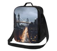 Borsa per il pranzo di New York City per donne e uomini adulti isolata Lunch Box riutilizzabile a prova di perdite Borsa per il pranzo di grande capacità Contenitore per alimenti portatile per il