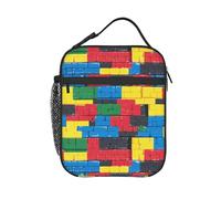 Borsa per il Pranzo Isolata Colorful Brick Wall a Prova di Perdite Borsa Tote per il pranzo Portatile Lunch Box per Campeggio Lavoro Viaggi