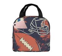 Borsa per il pranzo isolata da calcio americano per donne e uomini riutilizzabile portatile Lunch Box a tenuta stagna Cooler Lunch Tote Bag con tasca frontale per viaggi picnic ufficio lavoro