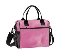 Borsa per il pranzo isolata in marmo blu e oro con porta bottiglie d'acqua, borsa per il pranzo con tracolla, borsa per il pranzo per gli uomini lavoro insegnanti