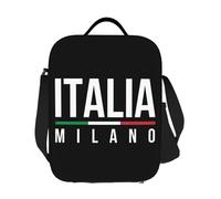 Borsa per Il Pranzo isolata Milano Italia Personalizzata per Le Donne Cooler Thermal Lunch Tote Office Picnic Travel