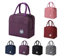 Borsa per il pranzo isolata per l'ufficio, borsa termica portatile, borsa per il pranzo pieghevole, mini borsa per il pranzo isolata per studenti isolante per della scuola e dell'ufficio (Lila,1PC)