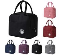 Borsa per il pranzo isolata per l'ufficio, borsa termica portatile, borsa per il pranzo pieghevole, mini borsa per il pranzo isolata per studenti isolante per della scuola e dell'ufficio (Schwarz,1PC)