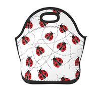 Borsa per il pranzo Ladybug Borsa per il pranzo termica isolata in neoprene Impermeabile e resistente con cerniera per borsa da pranzo da viaggio per picnic per bambini