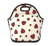 Borsa per il pranzo Ladybug Borsa per il pranzo termica isolata in neoprene Impermeabile e resistente con cerniera per borsa da pranzo da viaggio per picnic per bambini