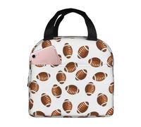 Borsa per il pranzo marrone rugby football americano per donne e uomini, borsa termica per il pranzo, grande capacità, a prova di perdite, riutilizzabile, borsa per il pranzo per lavoro, ufficio