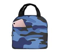 Borsa per il pranzo mimetica per donne e uomini, graziosa scatola termica per il pranzo con tasca a fronda per lavoro, picnic, viaggi