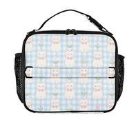 Borsa per il pranzo per adulti, a prova di perdite, mantiene il cibo caldo più fresco, borsa termica per pasto per scuola, ufficio, campeggio, picnic, simpatico gatto bianco