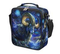 Borsa per il pranzo per bambini con motivo fantasia di pecore cosmiche, per ragazzi e ragazze, riutilizzabile, isolata, a prova di perdite, con tracolla, borsa termica per bambini, per scuola, picnic
