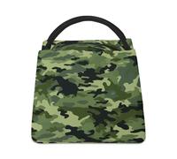 Borsa per il pranzo per donne e uomini, borsa termica per il pranzo con stampa verde, borsa per il pranzo per gita di un giorno, borsa termica riutilizzabile