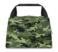 Borsa per il pranzo per donne e uomini, borsa termica per il pranzo con stampa verde, borsa per il pranzo per gita di un giorno, borsa termica riutilizzabile