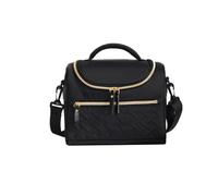 Borsa per il pranzo per donne e uomini, grande, isolata, 1 set di borsa adatta per ufficio e conservazione che consente di trasportare tutto in un unico posto comodo (nero)