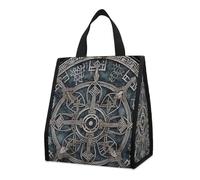 Borsa per il pranzo per donne e uomini, graziosa scatola termica per il pranzo, riutilizzabile, portatile, con timone di terrore, borsa tote per lavoro, ufficio, viaggi
