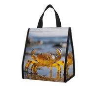 Borsa per il pranzo per donne e uomini, graziosa scatola termica per il pranzo, riutilizzabile, portatile, trasparente, a forma di granchio, borsa tote per lavoro, ufficio, viaggi