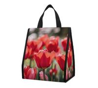 Borsa per il pranzo per donne e uomini, graziosa scatola termica per il pranzo, riutilizzabile, portatile, con fioritura nei campi, borsa tote per lavoro, ufficio, viaggi