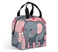 Borsa per il pranzo per donne e uomini isolata scatola per il pranzo monocromatica con coda a cuore scarabocchio contenitori per il pranzo riutilizzabili borse tote