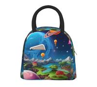 Borsa per il pranzo per donne e uomini, motivo: universo dei cartoni animati, contenitore per il pranzo isolato per adulti, borsa riutilizzabile per il pranzo, per lavoro, picnic, viaggi