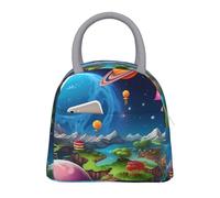 Borsa per il pranzo per donne e uomini, motivo: universo dei cartoni animati, contenitore per il pranzo isolato per adulti, borsa riutilizzabile per il pranzo, per lavoro, picnic, viaggi