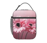 Borsa per il pranzo per donne e uomini, riutilizzabile, isolata, borsa tote per il pranzo, due fiori a tenuta stagna, portatile, contenitore per il pranzo per picnic e viaggi