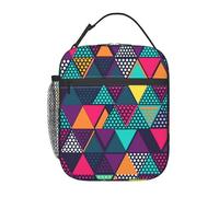 Borsa per il pranzo per donne e uomini riutilizzabile isolata borsa tote per il pranzo modello triangolo a tenuta stagna borsa termica portatile contenitore per il pranzo per picnic viaggio