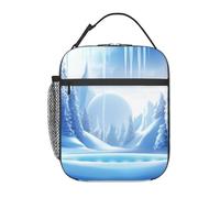Borsa per il pranzo per donne e uomini, riutilizzabile, isolata, borsa tote per il pranzo, neve, ghiaccio, mondo, a prova di perdite, portatile, contenitore per il pranzo per picnic e viaggi