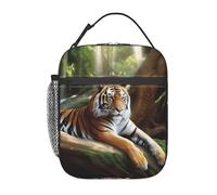 Borsa per il pranzo per donne e uomini riutilizzabile isolata borsa tote per il pranzo tigre sotto l'albero borsa termica portatile Cooler Bag contenitore per il pranzo per picnic viaggio
