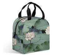 Borsa per il pranzo per donne e uomini, scatola termica per il pranzo con giglio nero, contenitori per il pranzo riutilizzabili