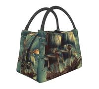 Borsa per il pranzo per donne, uomini e adulti, riutilizzabile, isolata, a prova di perdite, carina, borsa termica per il pranzo, nautica, vintage, vela, nave pirata, contenitore per il pranzo per