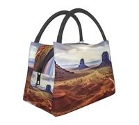 Borsa per il pranzo per donne, uomini e adulti, riutilizzabile, isolata, a prova di perdite, graziosa borsa termica per il pranzo, con paesaggio della Monument Valley, contenitore per il pranzo per