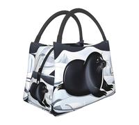 Borsa per il pranzo per donne, uomini e adulti, riutilizzabile, isolata, a prova di perdite, graziosa borsa termica per il pranzo, con guarnizioni sul ghiaccio, contenitore per il pranzo per lavoro