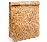 Borsa per il pranzo, per la colazione, per il pranzo, per la pausa, marrone, isolata a freddo o calda, borsa termica con chiusura, riutilizzabile, impermeabile (Lunch Allover)