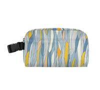 Borsa per il pranzo per le donne Comoda scatola per il pranzo da uomo mantiene il cibo caldo Borsa tote di grande capacità per la scuola università stile tribale grigio blu giallo motivo a righe