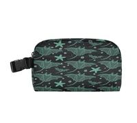 Borsa per il pranzo per ragazzi a mani libere scatole per il pranzo per gli uomini mantiene il cibo caldo pranzo più fresco per il lavoro e la scuola animale infantile Manta Ray pesce nero verde bolso
