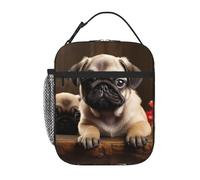 Borsa per il pranzo per uomini e donne, cuccioli, carlino, borsa termica per il pranzo, borsa termica per il pranzo, per il lavoro e il picnic