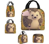 Borsa per il pranzo per uomini e donne, isolata, con riccio, borsa per il pranzo, borsa per il pranzo da lavoro, con tasche laterali
