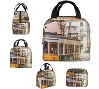 Borsa per il pranzo per uomini e donne isolata Lunch Box lisbon tram Lunchbox Borsa per il pranzo per il lavoro Borsa per il pranzo con tasche laterali