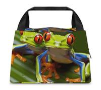 Borsa per il pranzo Red Eyed Tree Frog Lunch Box per le donne Borsa termica per il pranzo Grande Capacità Lunchbox Lunch Cooler Bag