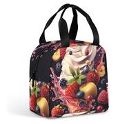 Borsa per il pranzo riutilizzabile 3D frutta gelato isolata scatola per il pranzo per donne uomini a tenuta stagna borsa termica per il pranzo borsa per il pranzo borsa per il lavoro viaggi ufficio