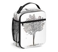 Borsa per il pranzo riutilizzabile con albero a vita, terra secca con alberello verde Hope Nature Home, piccola scatola per il pranzo per uomini e donne, borsa per il pranzo portatile isolata per