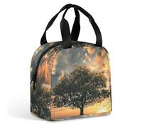 Borsa per il pranzo riutilizzabile, con albero nel campo, isolata, per donne e uomini, a prova di perdite, borsa per il pranzo, borsa per il pranzo, borsa per il pranzo, per lavoro, viaggi, ufficio