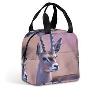 Borsa per il pranzo riutilizzabile con animali in erba, isolata, per donne e uomini, a prova di perdite, borsa per il pranzo, borsa per il pranzo, borsa per il pranzo, per lavoro, viaggi, ufficio