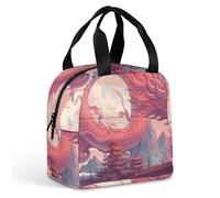 Borsa per il pranzo riutilizzabile, con drago e nuvola, isolata, per donne e uomini, a prova di perdite, borsa per il pranzo, borsa per il pranzo, borsa per il pranzo, per lavoro, viaggi, ufficio