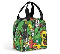 Borsa per il pranzo riutilizzabile con fumetti e pop, isolata, per donne e uomini, a prova di perdite, borsa per il pranzo, borsa per il pranzo, borsa per il pranzo, per lavoro, viaggi, ufficio