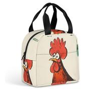 Borsa per il pranzo riutilizzabile, con grande piuma rossa, isolata, per donne e uomini, a prova di perdite, borsa per il pranzo, borsa per il pranzo, borsa per il pranzo, per lavoro, viaggi, ufficio