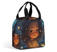 Borsa per il pranzo riutilizzabile con pittura artistica a forma di stella, isolata, per donne e uomini, a prova di perdite, borsa per il pranzo, borsa per il pranzo, borsa per il pranzo, per lavoro