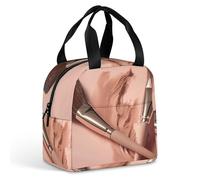 Borsa per il pranzo riutilizzabile, due pennelli da trucco, isolata, per donne e uomini, a prova di perdite, borsa per il pranzo, borsa per il pranzo, borsa per il pranzo, per lavoro, viaggi, ufficio