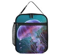 Borsa per il pranzo riutilizzabile, isolata, per donne e uomini, a prova di perdite, bella medusa, portatile, per adulti, piccola borsa per il pranzo, per ufficio, lavoro, picnic, viaggi