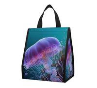 Borsa per il pranzo riutilizzabile, isolata, per donne e uomini, a prova di perdite, bella medusa, portatile, per adulti, piccola borsa per il pranzo, per ufficio, lavoro, picnic, viaggi